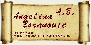 Angelina Boranović vizit kartica